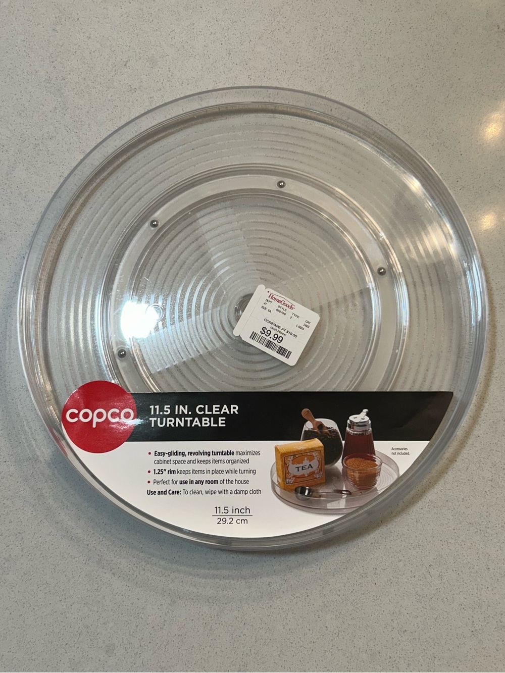 Copco 11.5" Clear Revolving Turntable